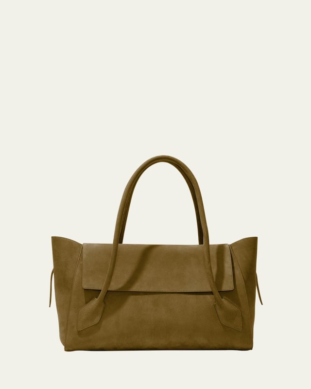 Tate East-West Satchel Bag in Nubuck Calfskin